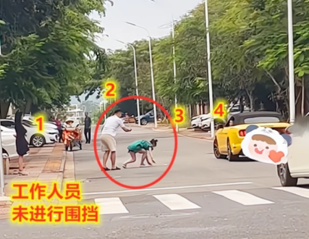 女子躺马路上拍视频 三亚女子躺马路上拍视频,此女子这么做有什么安全隐患