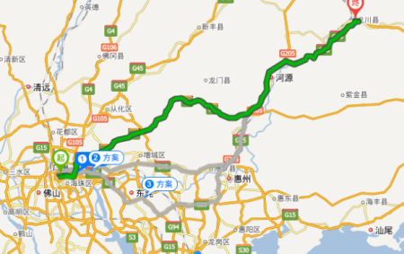广东省高速公路地图 荔玉高速平南段的详细地图