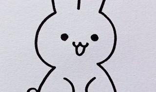 新年小白兔怎么画